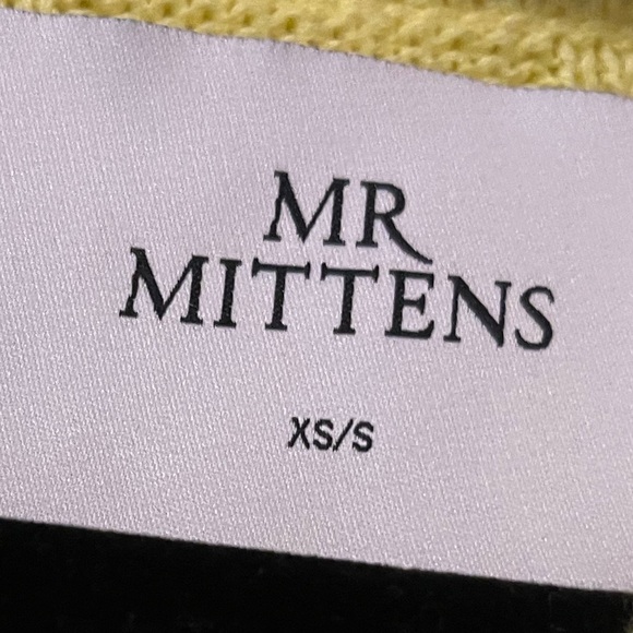 I Love Mr Mittens Yellow Cable Knit Sweater Size XS/S - Picture 5 of 5